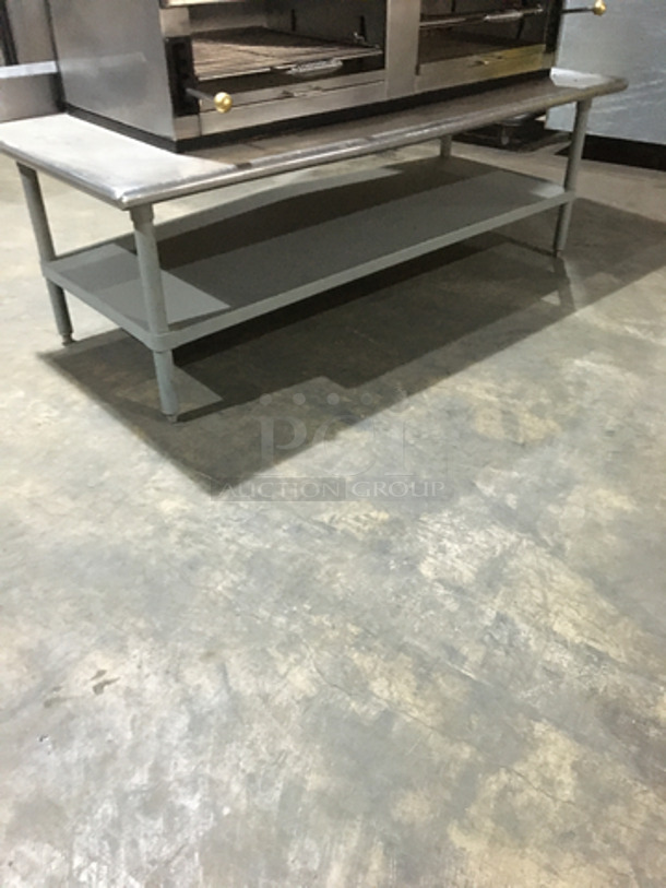 WOW! All Stainless Steel Natural Gas Powered Heavy Duty Flat Griddle! With Back & Side Splashes! With Dual Cheese Melter Underneath! On Equipment Stand! With Backsplash! With Underneath Storage Space! On Legs! - Image 10 of 10
