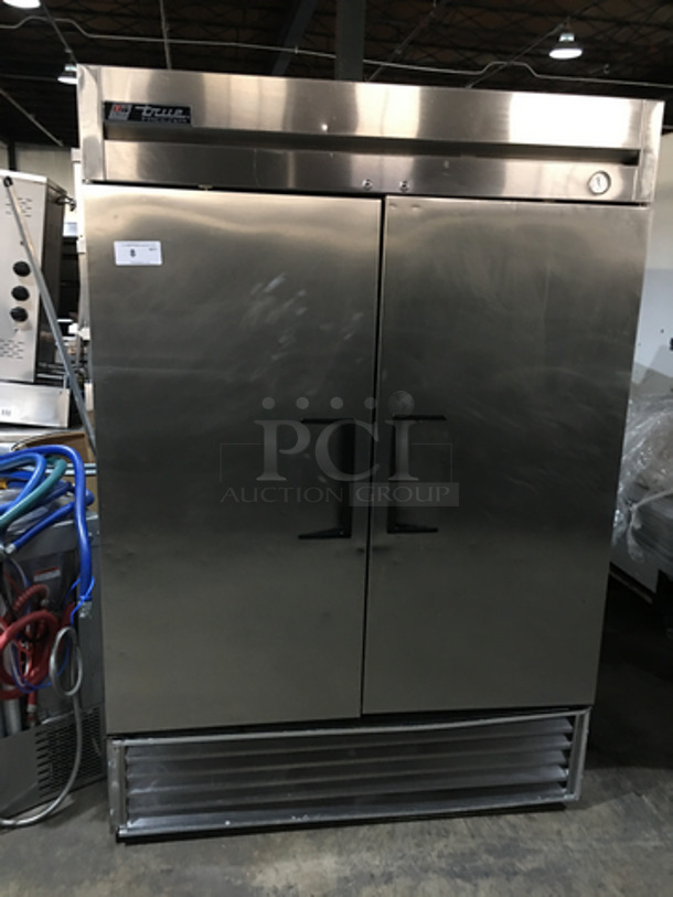 True Commercial 2 Door Reach In Freezer! All Stainless Steel! With Poly Coated Racks! Model T49F Serial 6514157! 115V 1Phase! - Image 1 of 8