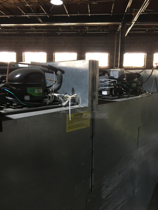 Hoshizaki Commercial 3 Door Reach In Cooler Merchandiser! With Poly Coated Racks! All Stainless Steel Body! Model CR3BFGYCL Serial E70037H! 115V 1Phase! - Image 9 of 10