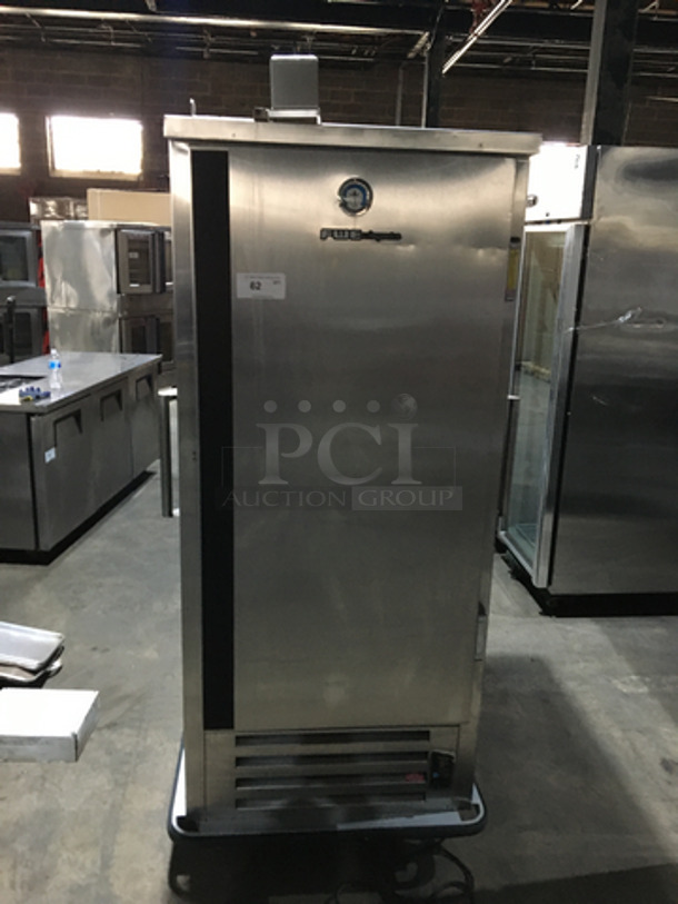 FWE Commercial Single Door Reach In Refrigerator! All Stainless Steel! Model URS10 Serial 02036281! 120V! On Casters! - Image 1 of 6