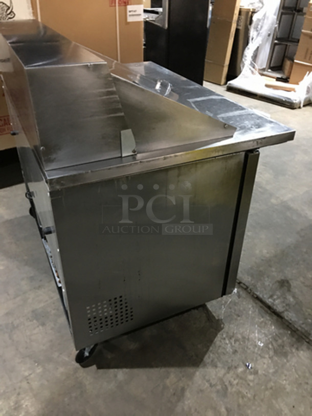 True Commercial Refrigerated Sandwich/Salad Prep Table! With 2 Doors Underneath Storage Space! With Poly Coated Racks! All Stainless Steel! Model TSSU4818MB Serial 5272463! 115V 1Phase! On Commercial Casters! - Image 3 of 10