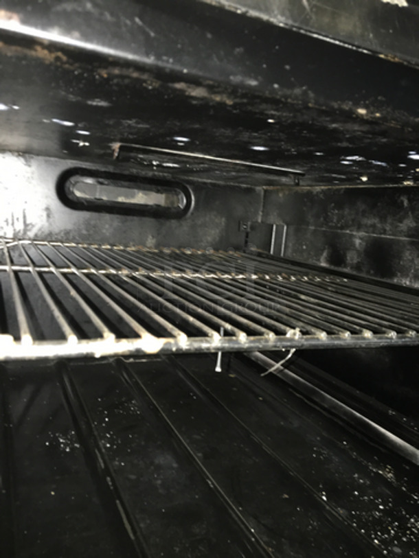 NICE! Commercial Natural Gas Powered 4 Burner Stove! With Oven Underneath! With Backsplash & Overhead Salamander Shelf! On Casters! - Image 8 of 9