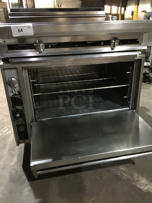 Jade Range Commercial Natural Gas Powered French Top/Hot Plate Stove! With Full Size Oven Underneath! All Stainless Steel! On Casters! - Image 5 of 9
