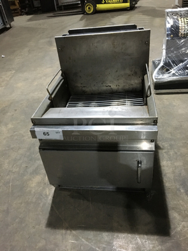 All Stainless Steel Natural Gas Powered Countertop Deep Fat Fryer! With Backsplash!
