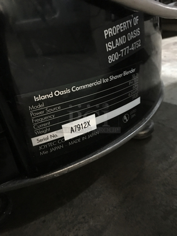 Nice! Island Oasis Commercial Ice Shaver Blender Machine! Model SB3X Serial A7912X! 115V 1 Phase! - Image 7 of 8