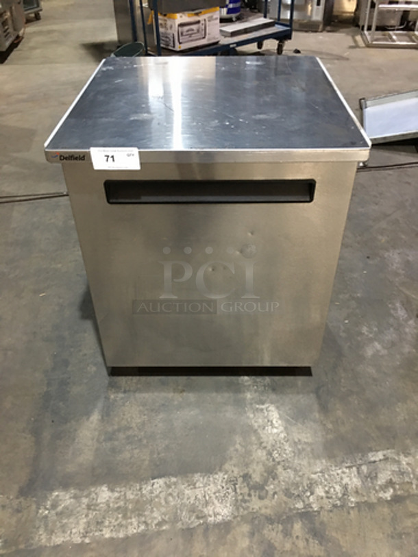 FAB! Delfield Commercial Single Door Refrigerated Lowboy! All Stainless Steel! Model 406STARCCT Serial 1303152000453! 115V 1Phase! On Commercial Casters!