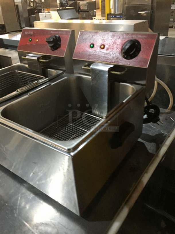 Avantco Commercial Countertop Double Bay Deep Fat Fryer! All Stainless Steel! Model 177F102! 120V!
 - Image 2 of 9