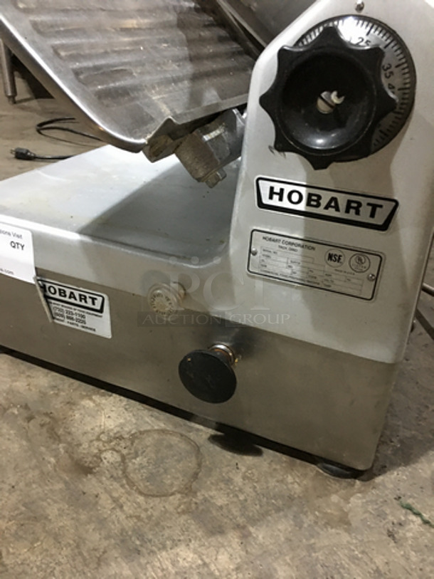 Hobart Commercial Countertop Deli Meat Slicer! All Stainless Steel! Model 1812 Serial 561060460! 120V 1Phase! - Image 6 of 9