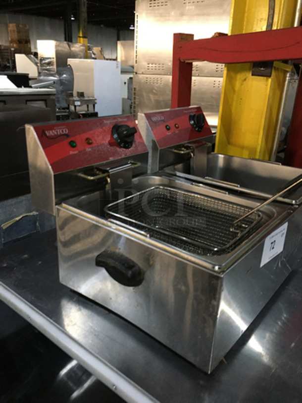 Avantco Commercial Countertop Double Bay Deep Fat Fryer! All Stainless Steel! Model 177F102! 120V!
 - Image 3 of 9