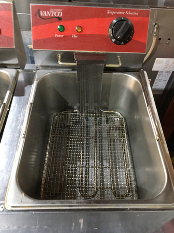 Avantco Commercial Countertop Double Bay Deep Fat Fryer! All Stainless Steel! Model 177F102! 120V!
 - Image 6 of 9