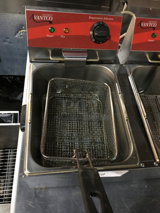Avantco Commercial Countertop Double Bay Deep Fat Fryer! All Stainless Steel! Model 177F102! 120V!
 - Image 7 of 9