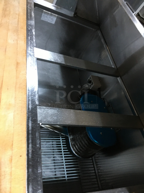 Leader Commercial Refrigerated Sandwich/Salad Prep Table! With Wooden Cutting Board! With 2 Door Storage Space Underneath! All Stainless Steel! Model LM48! 115V 1Phase! On Legs! - Image 7 of 10