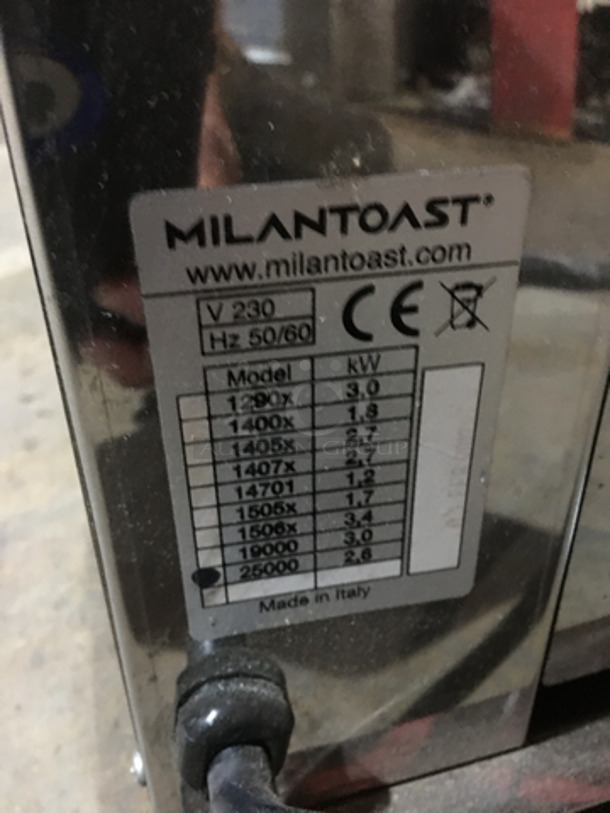 Milantoast Commercial Countertop Toaster Oven! With View Through Door! All Stainless Steel! Model 25000! 230V!
 - Image 7 of 8