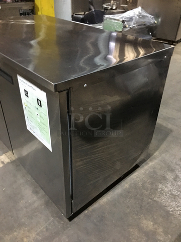Delfield Commercial 2 Door Lowboy/Worktop Cooler! With Poly Coated Racks! All Stainless Steel! Model UC4048STAR Serial 1401152000870! 115V 1Phase! - Image 2 of 9