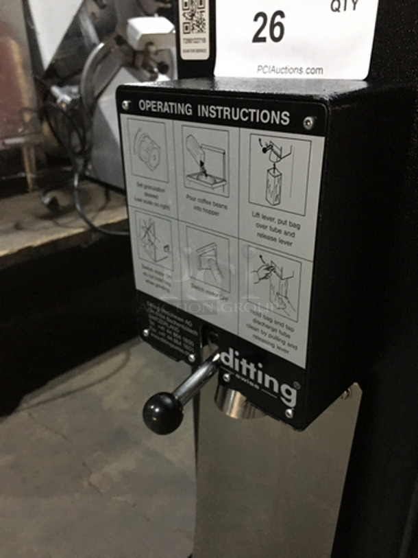 FAB! 2015 LATE MODEL! Ditting Commercial Coffee Bean Grinder Machine! Model KR1203 Serial 2020014111! 120V 1 Phase! - Image 5 of 8