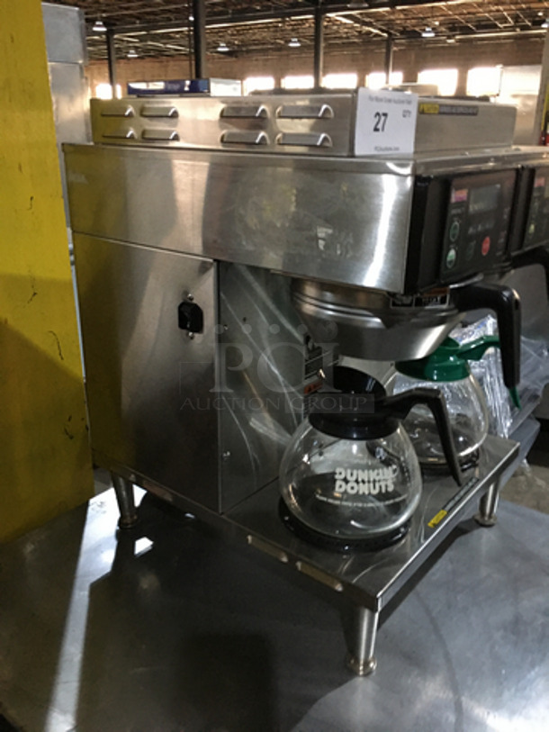 Bunn Commercial Countertop Dual Coffee Brewing Machine! Axiom Series! With 4 Coffee Pot Warming Stations! All Stainless Steel! Model AXIOM2/2TWIN Serial AXTN026390! 120/208/240V 1Phase! On Legs! - Image 2 of 8