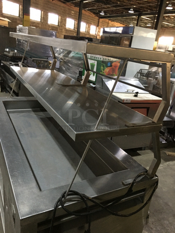 Precision Commercial Refrigerated Cold Pan! With Overhead Serving Shelf! With Sneeze Guard! With Underneath Storage Space! All Stainless Steel! Model SST2024RTNYC Serial 680620891! 120V 1Phase! On Commercial Casters! - Image 6 of 9