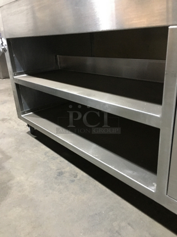 Precision Commercial Refrigerated Cold Pan! With Overhead Serving Shelf! With Sneeze Guard! With Underneath Storage Space! All Stainless Steel! Model SST2024RTNYC Serial 680620891! 120V 1Phase! On Commercial Casters! - Image 7 of 9