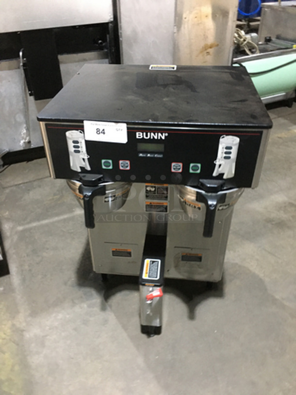 Bunn Commercial Countertop Dual Coffee Brewing/Dispensing Machine! With Hot Water Dispenser! All Stainless Steel Body! Model DUALTFDBC Serial DUAL111944! 120/240V 1Phase! On Legs! - Image 8 of 9