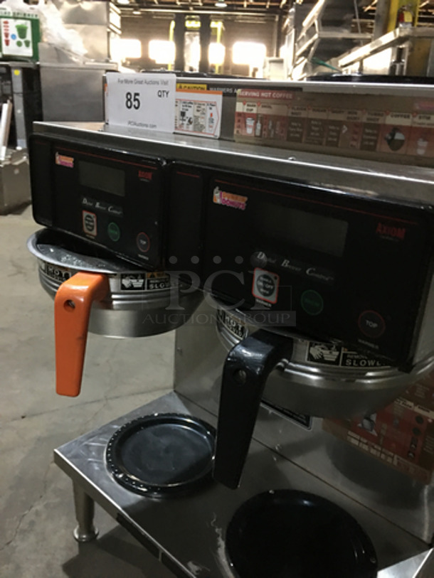 Bunn Commercial Countertop Dual Coffee Brewing Machine! Axiom Series! With 4 Coffee Pot Warming Stations! All Stainless Steel! Model AXIOM2/2TWIN Serial AXTN010710! 120/208/240V 1Phase! On Legs!
 - Image 6 of 9