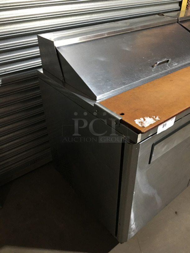 Turbo Air Commercial Refrigerated Sandwich Prep Table! With 3 Door Underneath Storage Space! With Racks! All Stainless Steel! On Casters! - Image 2 of 10