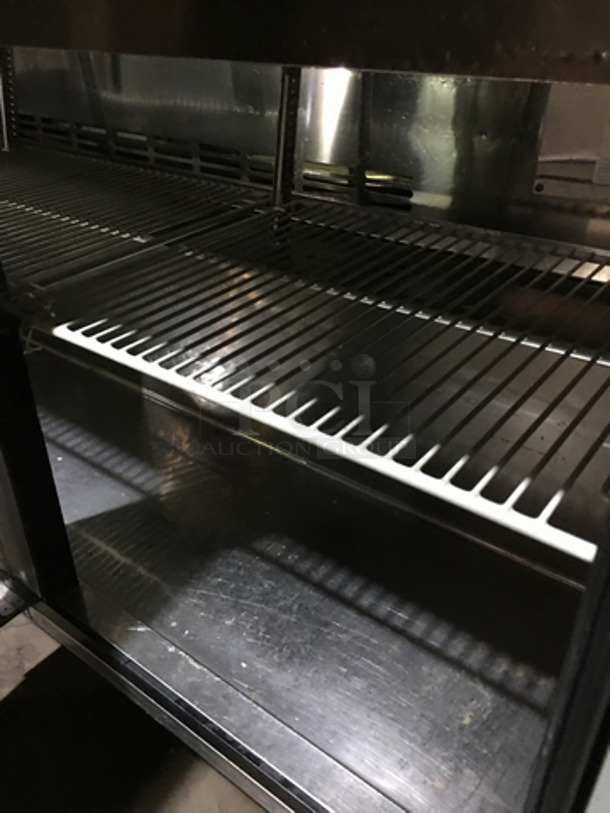 Turbo Air Commercial Refrigerated Sandwich Prep Table! With 3 Door Underneath Storage Space! With Racks! All Stainless Steel! On Casters! - Image 5 of 10