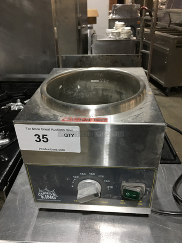 Carnival King Commercial Cheese Warmer! All Stainless Steel! Model 382RWLL35 Serial 382RWLL3519100007! 120V!
