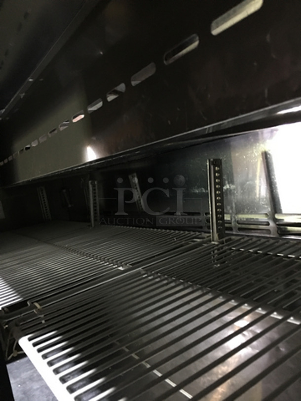 Turbo Air Commercial Refrigerated Sandwich Prep Table! With 3 Door Underneath Storage Space! With Racks! All Stainless Steel! On Casters! - Image 6 of 10
