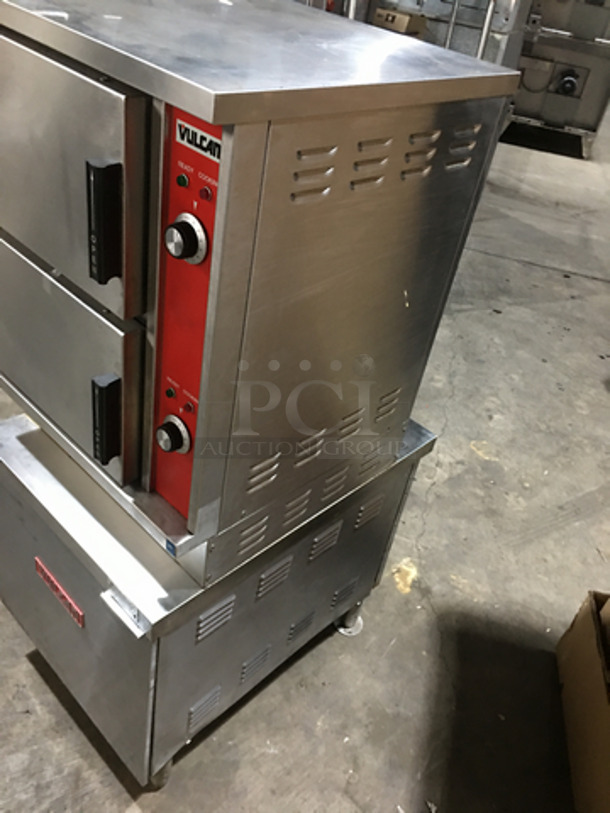 Vulcan Commercial Electric Powered Dual Cabinet Steamer! All Stainless Steel! Model VSX24E Serial 271095042! 208/115V 1/3Phase! On Legs! - Image 2 of 9