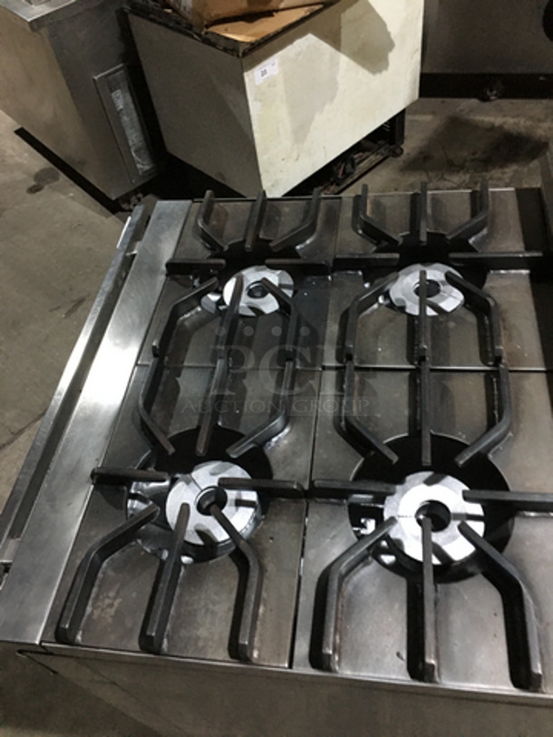 Nice! Jade Range Heavy Duty Commercial Natural Gas Powered WIDE BODY 4 Burner Range! With Full Size Oven Underneath! All S.S.! On Commercial Casters! - Image 5 of 11