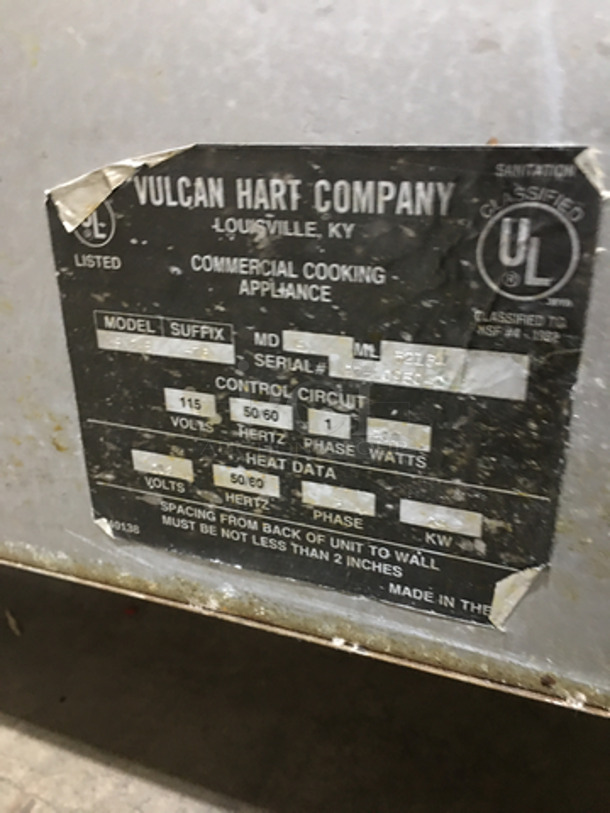 Vulcan Commercial Electric Powered Dual Cabinet Steamer! All Stainless Steel! Model VSX24E Serial 271095042! 208/115V 1/3Phase! On Legs! - Image 8 of 9