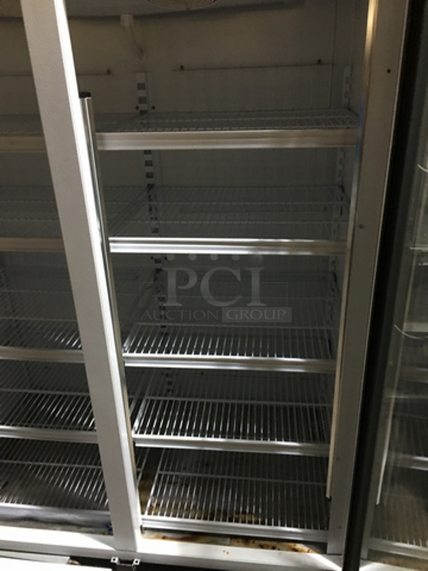 Master Bilt Commercial 2 Door Reach In Freezer Merchandiser! With Poly Coated Racks! Model BLG48HD Serial 221994LFF01! 115V 1Phase! - Image 6 of 9