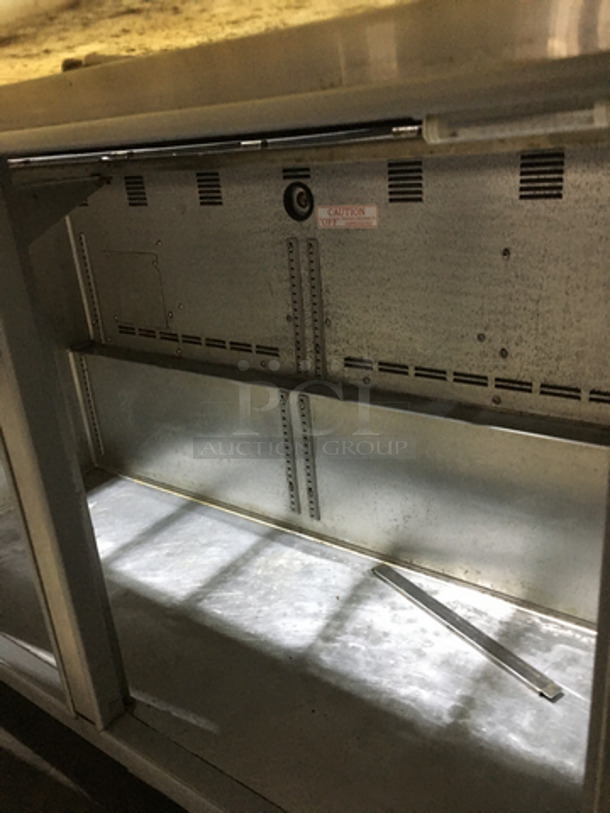 Silver King Commercial Refrigerated Sandwich Prep Table! With Commercial Cutting Board! With 2 Door Underneath Storage Space! All Stainless Steel! Model SKP4812/C18 Serial GKDP091239A! 115V! On Casters! - Image 6 of 10