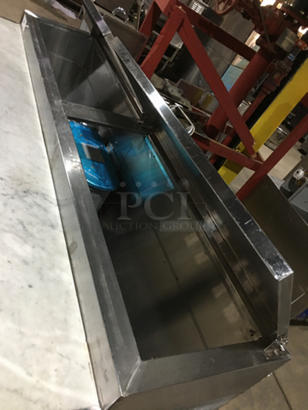 Leader Commercial Refrigerated Marble Top Pizza Prep Table! With 3 Door Underneath Storage Space! Model PT72 Serial PT043536! 115V 1Phase! On Casters! - Image 7 of 9