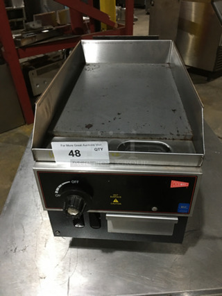 Cecilware Commercial Countertop Natural Gas Powered Flat Griddle! With Back & Side Splashes! Model BG12! On Legs!