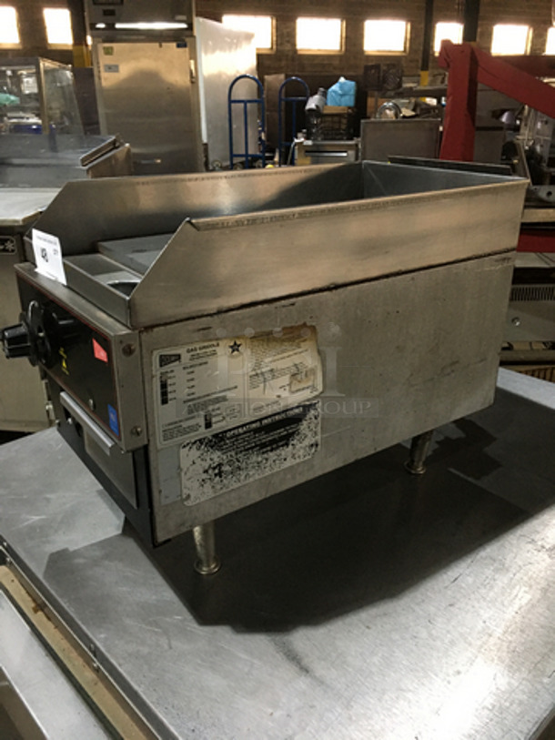 Cecilware Commercial Countertop Natural Gas Powered Flat Griddle! With Back & Side Splashes! Model BG12! On Legs! - Image 2 of 8