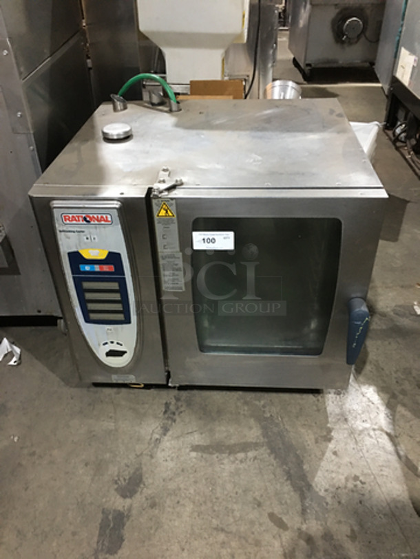 Rational Commercial Natural Gas Powered Rational Combi Oven! Self Cooking Center! With View Through Door! All Stainless Steel! Model SCC61G Serial G61SG10072223873!
