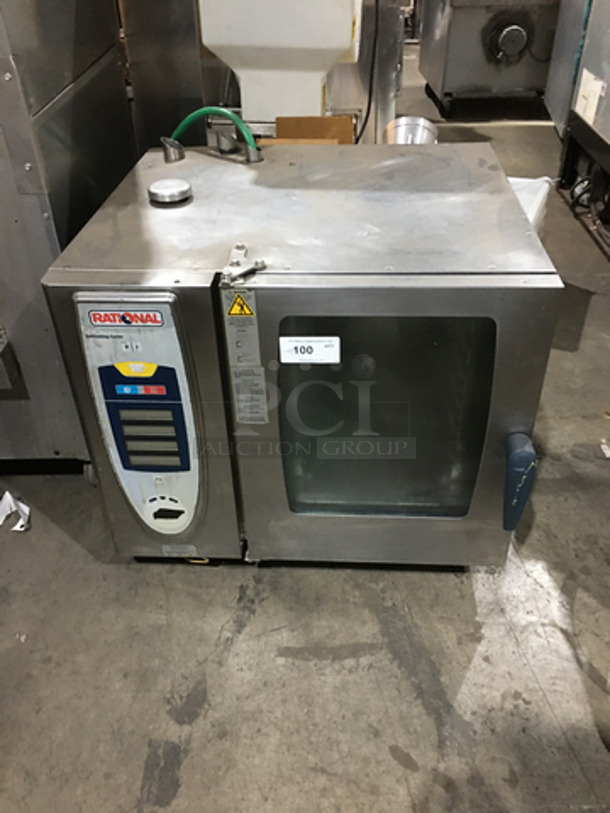 Rational Commercial Natural Gas Powered Rational Combi Oven! Self Cooking Center! With View Through Door! All Stainless Steel! Model SCC61G Serial G61SG10072223873!
 - Image 1 of 9