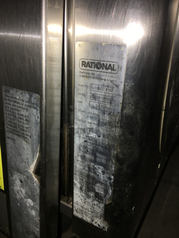 Rational Commercial Natural Gas Powered Rational Combi Oven! Self Cooking Center! With View Through Door! All Stainless Steel! Model SCC61G Serial G61SG10072223873!
 - Image 8 of 9
