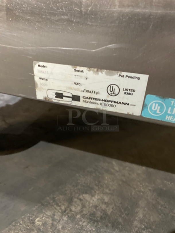 Sweet! Carter Hoffman Humidified Bulk Rethermalizer/Cook-N-Hold Heated Holding Cabinet! Model HBR144 Serial 333119! 208V 1 Phase! - Image 7 of 8