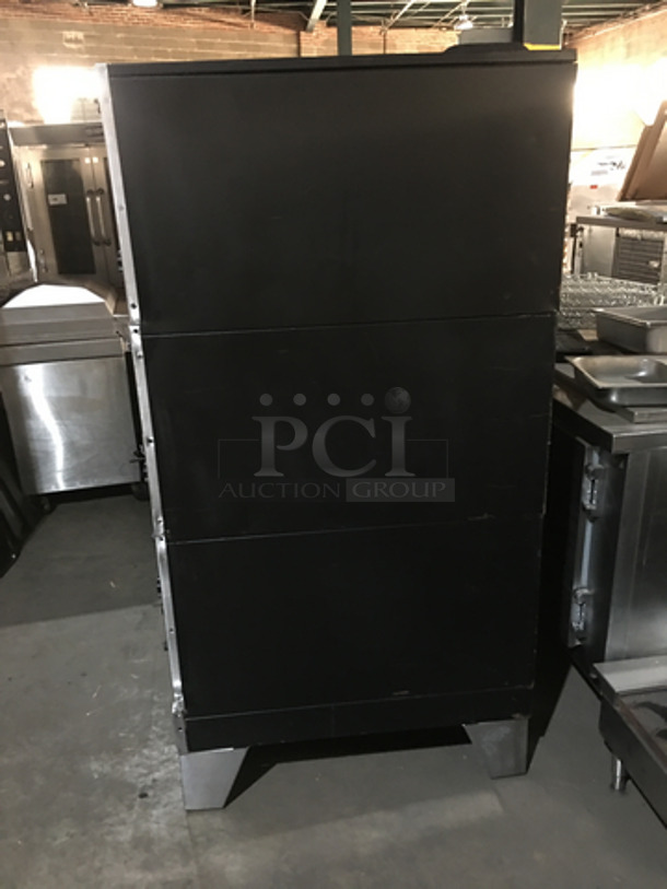 AMAZING! Garland Commercial Electric Powered 3 Tier Pizza Oven! With View Through Doors! All Stainless Steel! On Legs! 3 X Your Bid! Makes One Unit! - Image 2 of 10