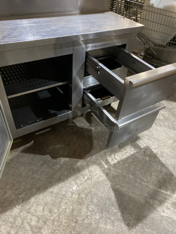 Marsal Commercial Refrigerated Pizza Prep Table! With Single Door Storage Space! With 2 Drawers Underneath! All Stainless Steel! On Commercial Casters! - Image 5 of 11
