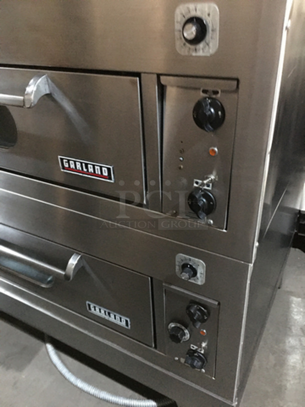 AMAZING! Garland Commercial Electric Powered 3 Tier Pizza Oven! With View Through Doors! All Stainless Steel! On Legs! 3 X Your Bid! Makes One Unit! - Image 9 of 10