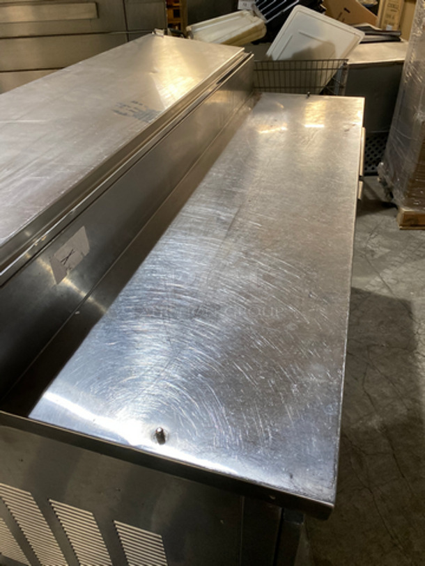 Marsal Commercial Refrigerated Pizza Prep Table! With Single Door Storage Space! With 2 Drawers Underneath! All Stainless Steel! On Commercial Casters! - Image 10 of 11