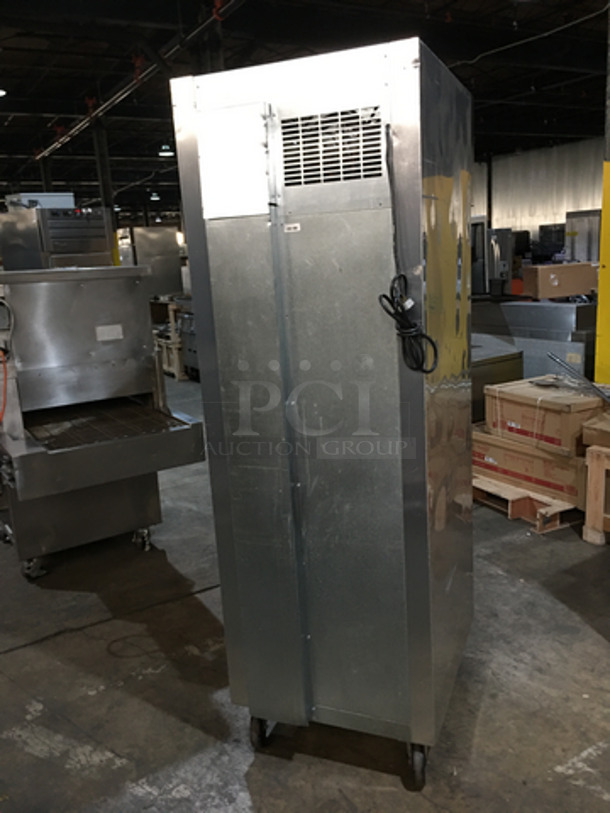 Sweet! 2015 Late Model! True Commercial Reach In Refrigerator/Freezer Combo! With 2 Half Doors! All Stainless Steel! Model STG1DT2HS Serial 8612693! 115V 1Phase! On Casters! Works Great! - Image 3 of 10