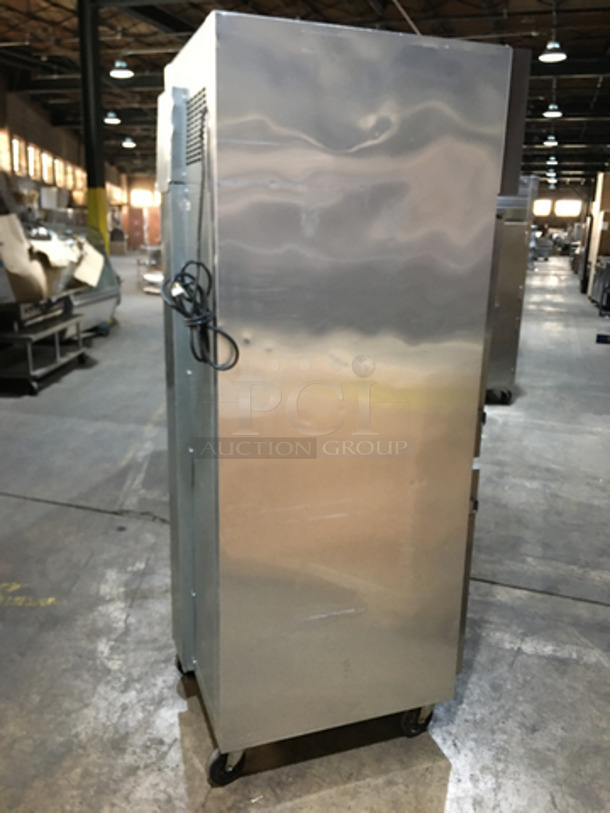 Sweet! 2015 Late Model! True Commercial Reach In Refrigerator/Freezer Combo! With 2 Half Doors! All Stainless Steel! Model STG1DT2HS Serial 8612693! 115V 1Phase! On Casters! Works Great! - Image 4 of 10