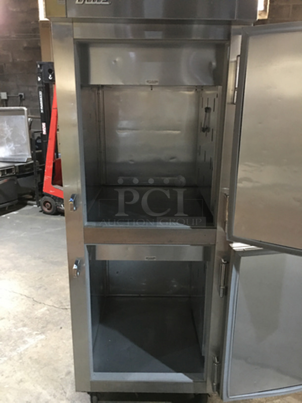 Sweet! 2015 Late Model! True Commercial Reach In Refrigerator/Freezer Combo! With 2 Half Doors! All Stainless Steel! Model STG1DT2HS Serial 8612693! 115V 1Phase! On Casters! Works Great! - Image 5 of 10