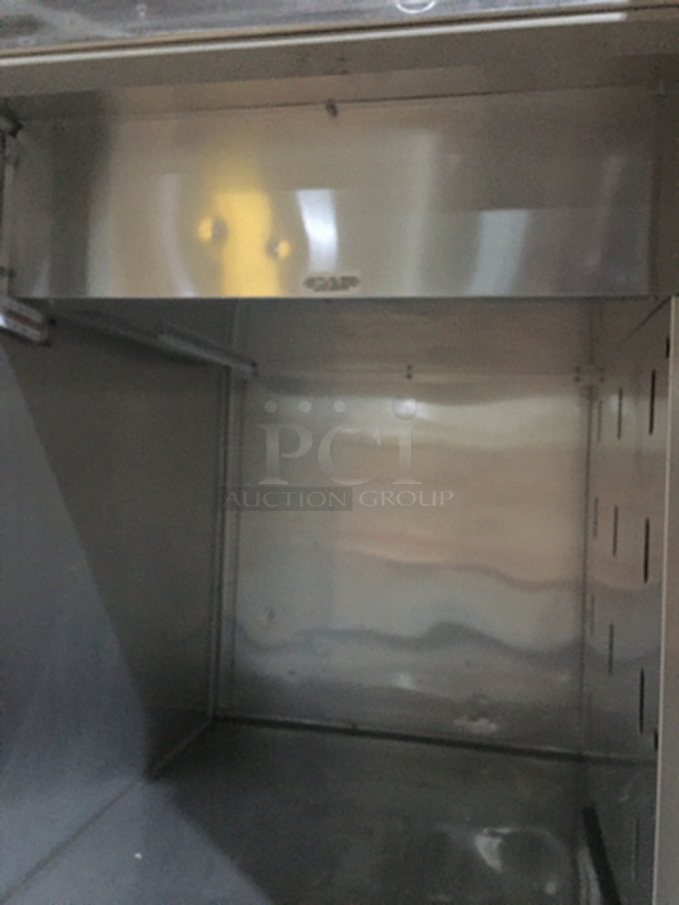 Sweet! 2015 Late Model! True Commercial Reach In Refrigerator/Freezer Combo! With 2 Half Doors! All Stainless Steel! Model STG1DT2HS Serial 8612693! 115V 1Phase! On Casters! Works Great! - Image 8 of 10