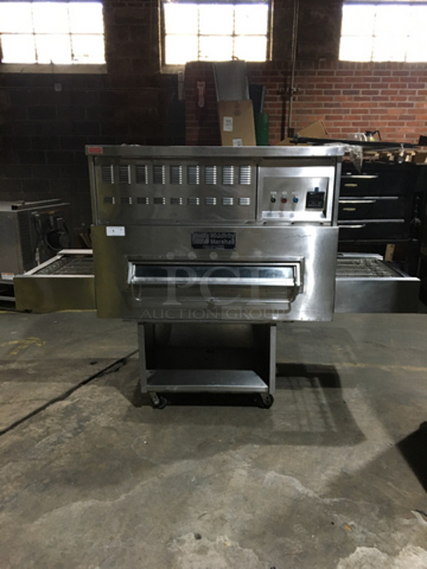 AMAZING! Middleby Marshall Commercial Electric Powered Convection Pizza Oven! All Stainless Steel! Model JS3002 Serial 33101E284154! 208V 1Phase! On Casters!