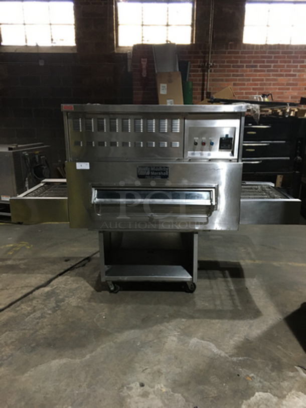 AMAZING! Middleby Marshall Commercial Electric Powered Convection Pizza Oven! All Stainless Steel! Model JS3002 Serial 33101E284154! 208V 1Phase! On Casters! - Image 1 of 10